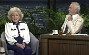 Betty White Sits Down with Johnny Carson on The Tonight Show Starring Johnny Carson in 1990